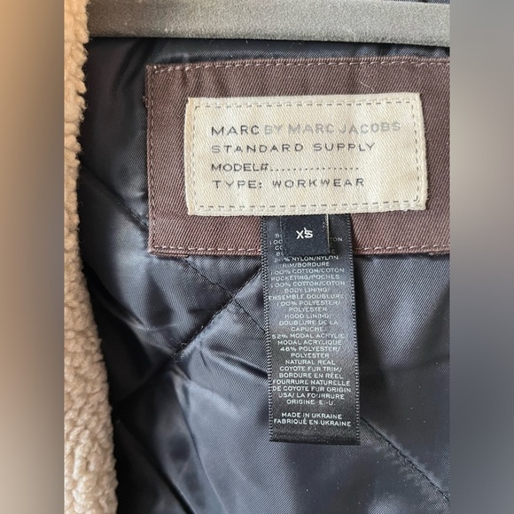 Marc By Marc Jacob Cotton-Wool Colorblock Pattern Parka Coat XS - Picture 6 of 14